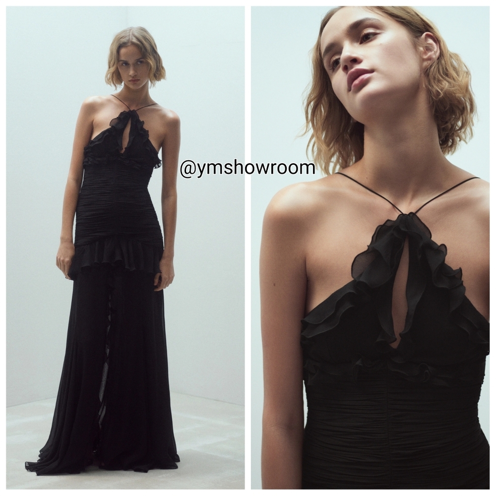 MANGO Exclusive Maxi Silk Dress - Picture 1 of 6